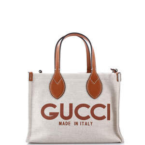 Gucci Logo Shopper Tote Printed Canvas #220429G13B